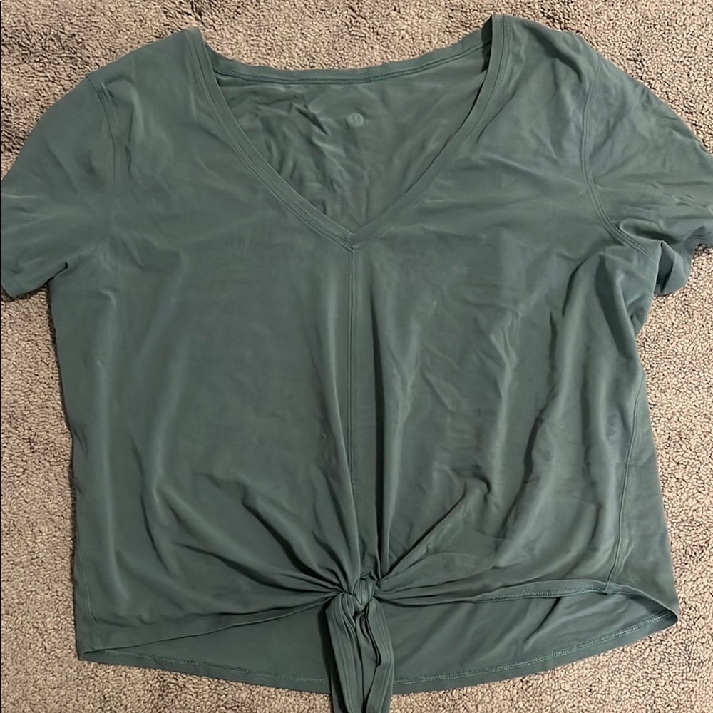 Lululemon V-Neck Tie-Front Top - Green